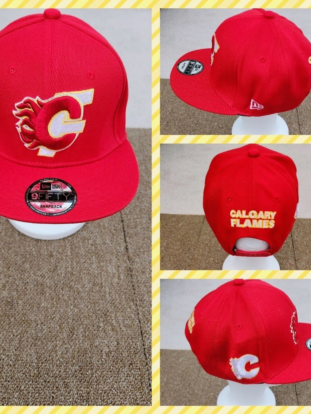 CALGARY FLAMES NHL HOCKEY SNAPBACK HAT.